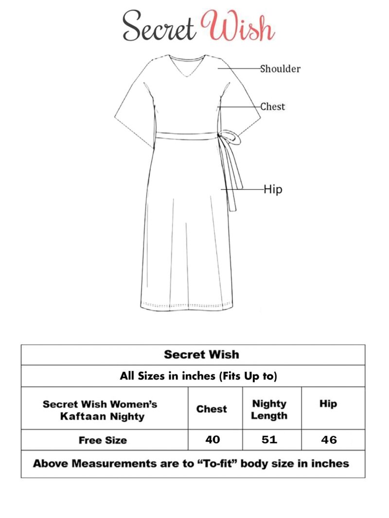 Secret Wish Women Cotton Maxi Black & White Batik Print Floral Kaftan, Free size - Image 8