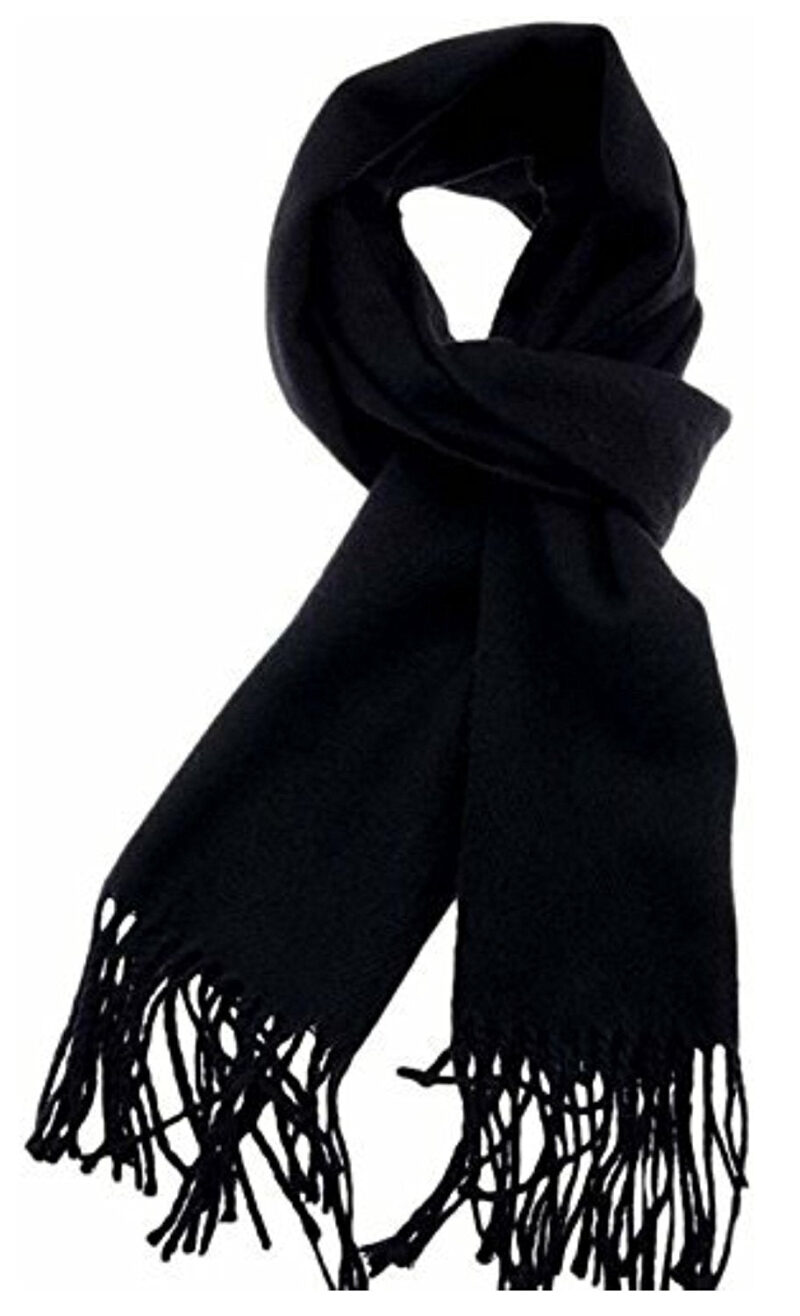 BRANDONN Unisex Woolen Black Striped Muffler Cum Scarves For Boys And Girls - Image 2