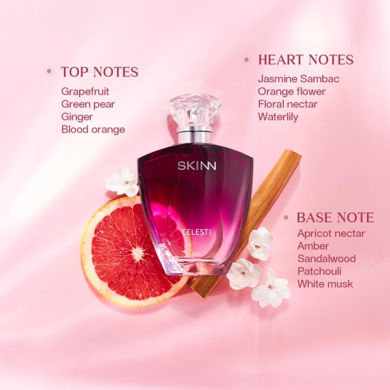 Skinn By Titan | Celeste Perfume - 100 Ml | Perfume For Woman | Gift for Women | Premium Fragrance | Grooming Essentials | Long Lasting Smell for Women |Floral, Fruity, Fresh | Eau De Parfum - Image 2