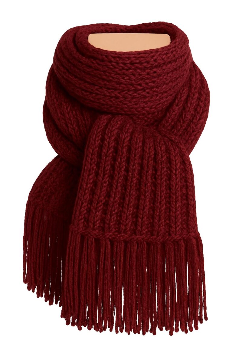 KB STAR Chetna Parkashan Men & Women Casual Luxurious Premium Checkered Acrylic Woolen Muffler/Scarf/Stole for Winter (Mehroon)