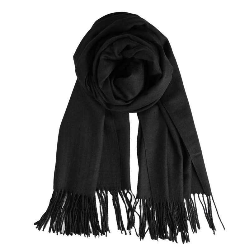 QBSM Women Men Black Winter Pashmina Scarf Formal Wedding Party Evening Dresses Shawls and Wraps - Image 2