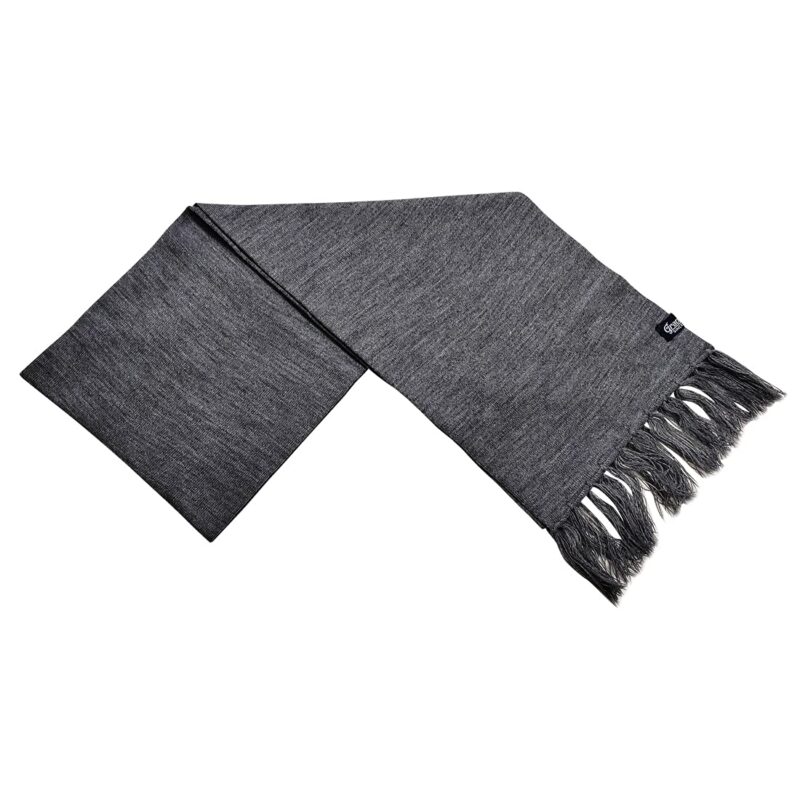 Graceway Mens and Womens 100&% Acro Wool Soft and Warm Plain Solid Muffler for Winter Season (Medium Grey) - Image 3