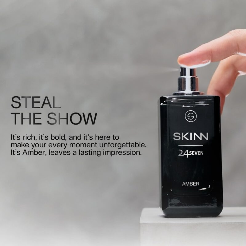 Skinn By Titan | 24Seven Amber Perfume - 100 Ml | Perfume For Man | Gift for Men | Premium Fragrance | Grooming Essentials | Long Lasting Smell for Men | Eau De Parfum - Image 3