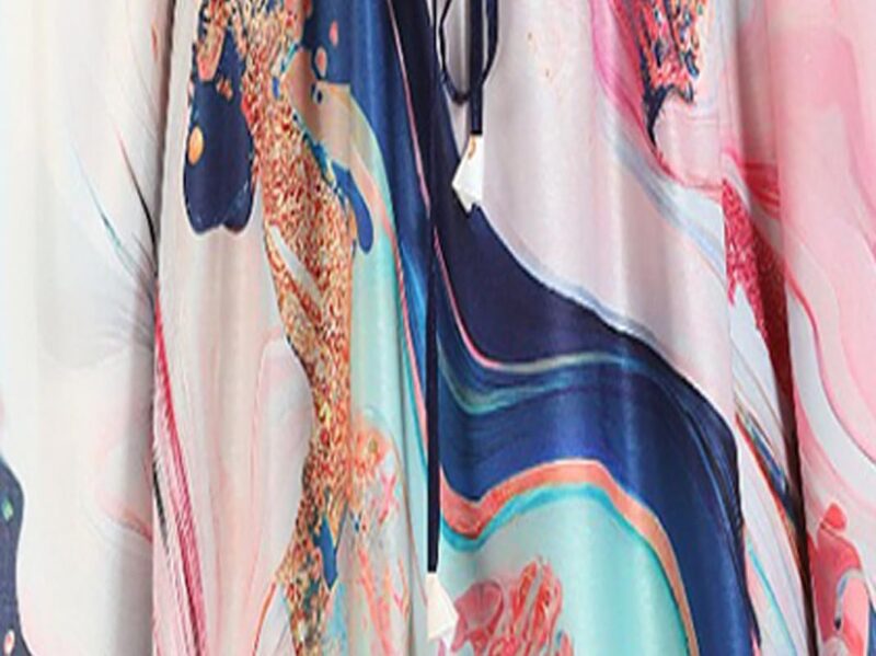 Gutthi Women's- Kaftan/Nighty/Maxi/Gown/Nightdress/Nightwear Serena Fabric- V-Neck Floral Print Pack of 1 - Image 2