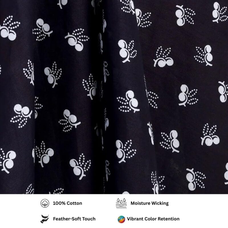 ANA Asfiya 100% Cotton Black Abaya Set with Matching Namaz Makhna & Niqab – Free Size| Lightweight| Zip Pocket| Wudu & Travel Friendly - Image 9
