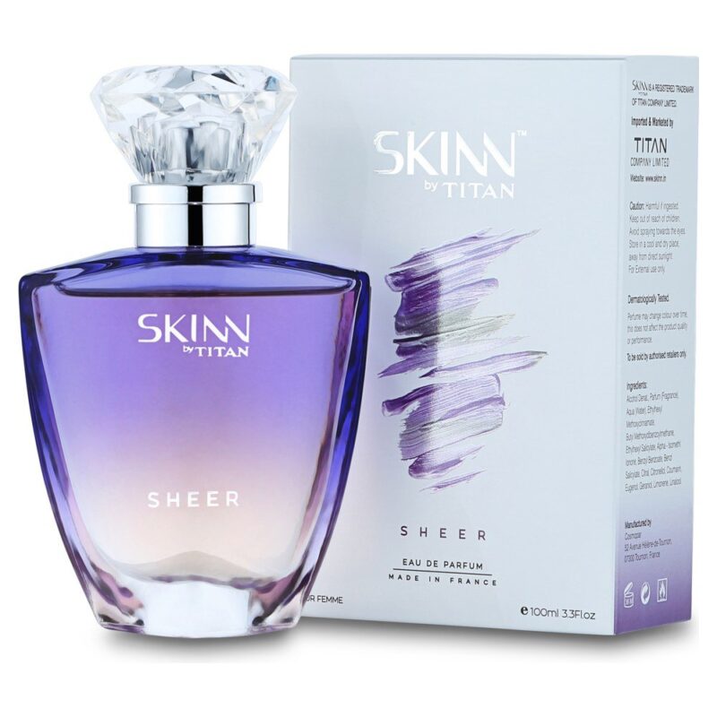 Skinn By Titan | Sheer Perfume - 100 Ml | Perfume For Woman | Gift for Women | Premium Fragrance | Grooming Essentials | Long Lasting Smell for Women |Floral, Fruity, Fresh | Eau De Parfum