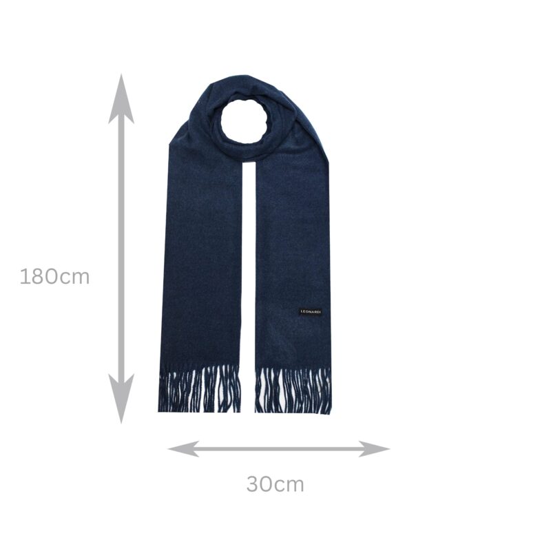LEONARDI Men's Solid Muffler (Navy) - Image 5