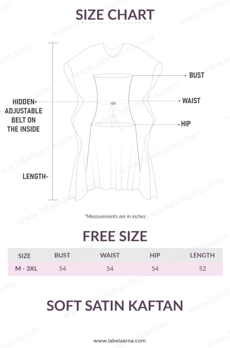 Label Aarna Premium Soft Satin Kaftan Dress for Women | Digital Print | Free Size (M-3XL) | Hidden Adjustable Belt |Trendy Festive Robe | Modern Wear Multicolour - Image 6