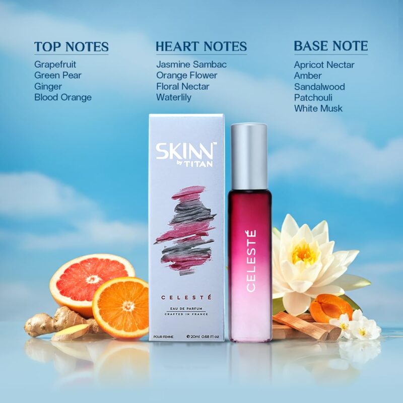 Skinn By Titan | Celeste Perfume - 20 Ml | Perfume For Woman | Gift for Women | Premium Fragrance | Grooming Essentials | Long Lasting Smell for Women |Floral, Fruity , Fresh | Eau De Parfum - Image 3