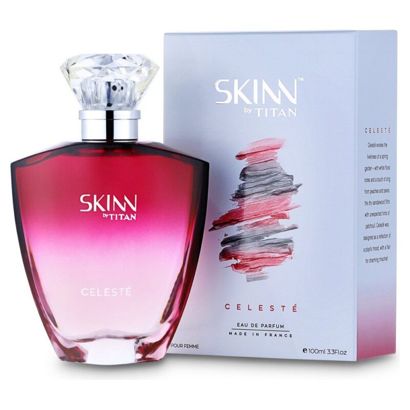 Skinn By Titan | Celeste Perfume - 100 Ml | Perfume For Woman | Gift for Women | Premium Fragrance | Grooming Essentials | Long Lasting Smell for Women |Floral, Fruity, Fresh | Eau De Parfum