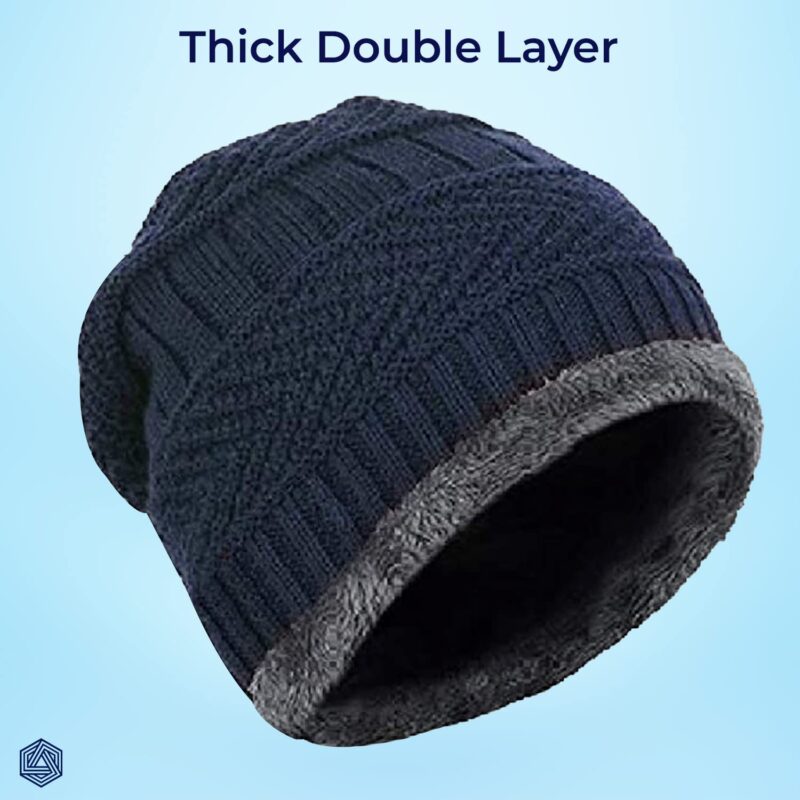 Boldfit Woolen Winter Cap for Women & Men in Winter for Thermal Wear Stylish Soft Caps for Boys & Girls for Warm Wear Head hat Garam Topaa cap's Breathable Lightweight Windproof with hand gloves - Image 8