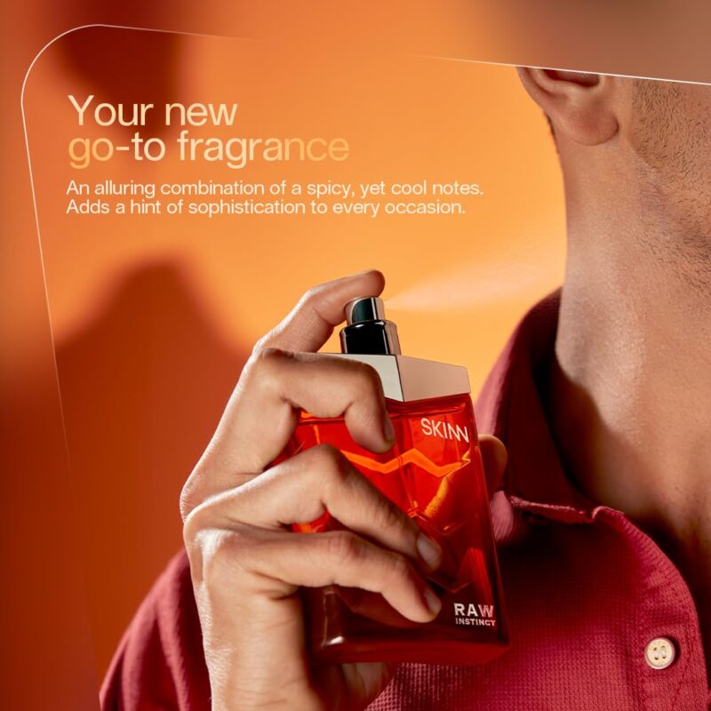 Skinn By Titan | Raw Instinct - 100ml | Perfume for Men | Eau De Parfum | Long Lasting Smell | Gift for him | Fresh & Spicy - Image 4