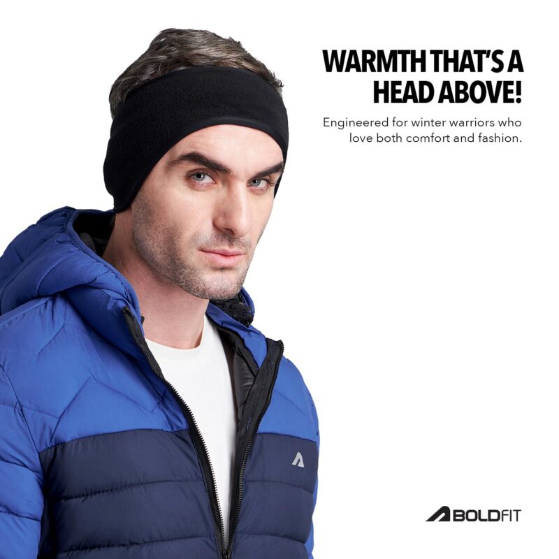Boldfit Winter ear muffs for men ear muffs for women, ears cover for winter Behind The Head Style Winters Earmuffs for Men & Women Winters Unisex Fleece ears cover Boy Girls Ladies Muff - Black - Image 7