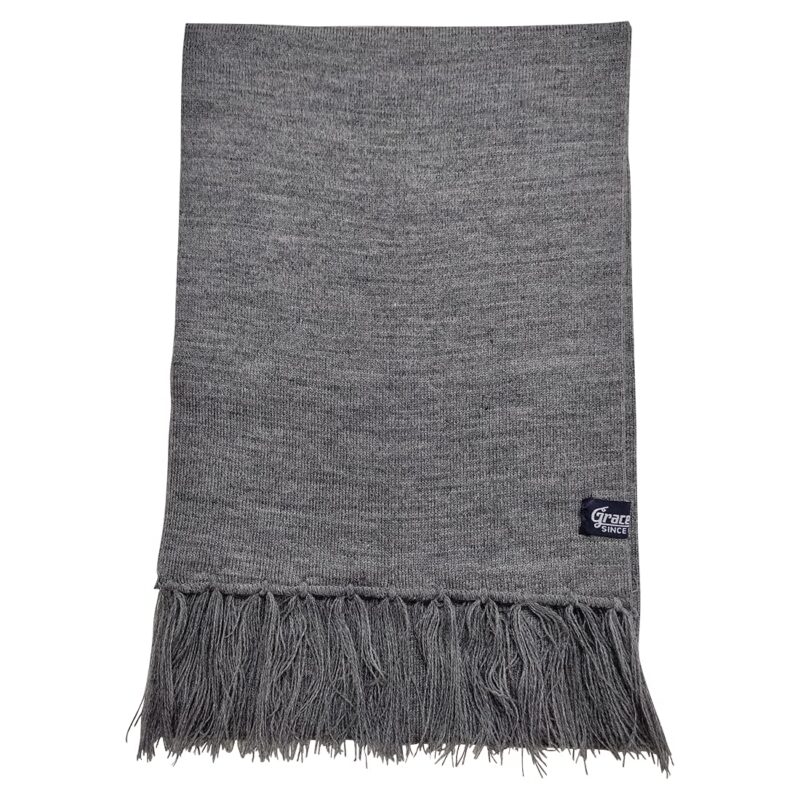 Graceway Mens and Womens 100&% Acro Wool Soft and Warm Plain Solid Muffler for Winter Season (Medium Grey) - Image 4