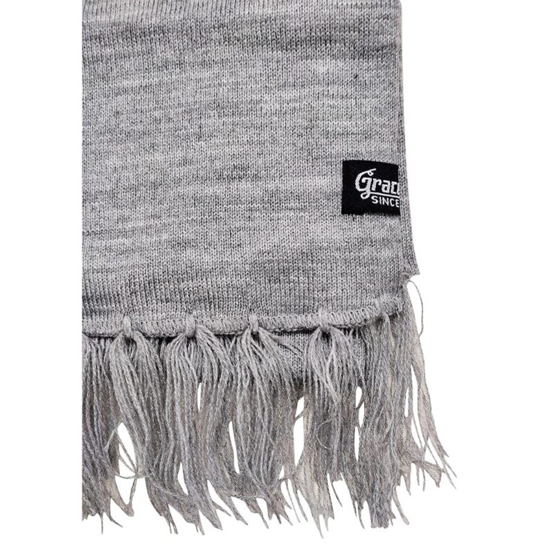 Graceway Mens and Womens 100&% Acro Wool Soft and Warm Plain Solid Muffler for Winter Season (Light Grey) - Image 2