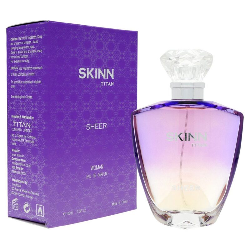 Titan Skinn Sheer Woman Fruity, Floral Scent Perfume, 50ml