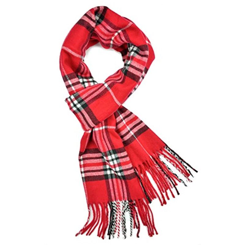 Creature Warm Winter Wear Acrylic Woolen Muffler/Scarf For Men & Women Warm lightweight Scarf (RED)