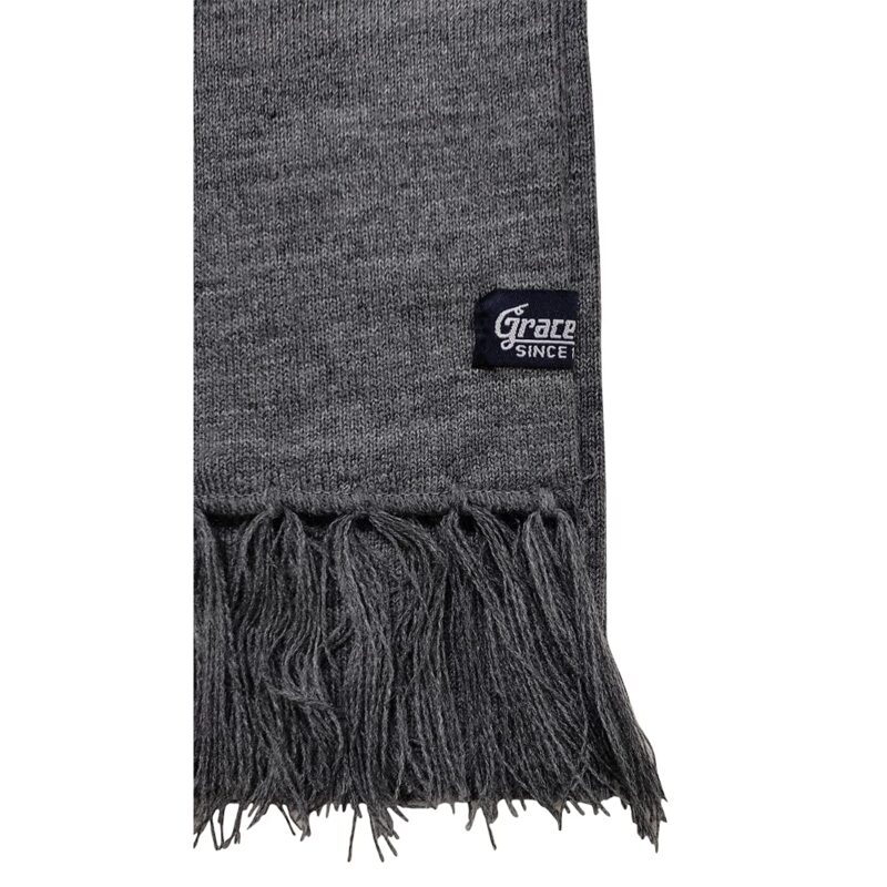 Graceway Mens and Womens 100&% Acro Wool Soft and Warm Plain Solid Muffler for Winter Season (Medium Grey) - Image 2