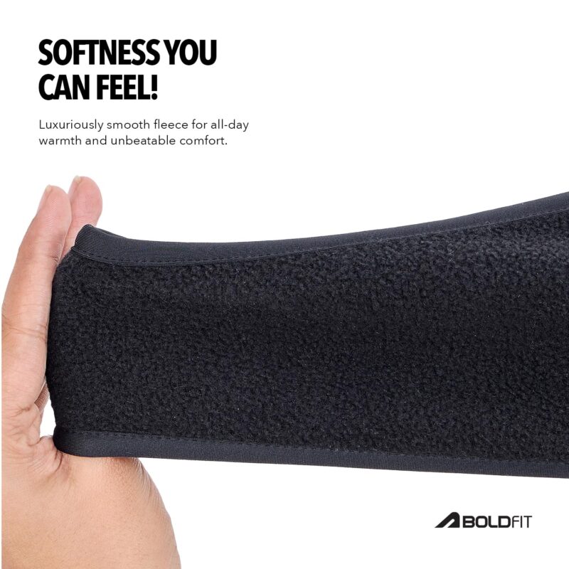Boldfit Winter ear muffs for men ear muffs for women, ears cover for winter Behind The Head Style Winters Earmuffs for Men & Women Winters Unisex Fleece ears cover Boy Girls Ladies Muff - Black - Image 6