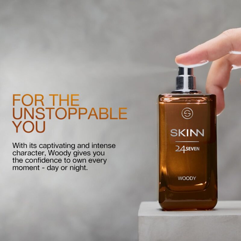 Skinn By Titan | 24Seven Woody Perfume - 100 Ml | Perfume For Man | Gift for Men | Premium Fragrance | Grooming Essentials | Long Lasting Smell for Men | Eau De Parfum - Image 3