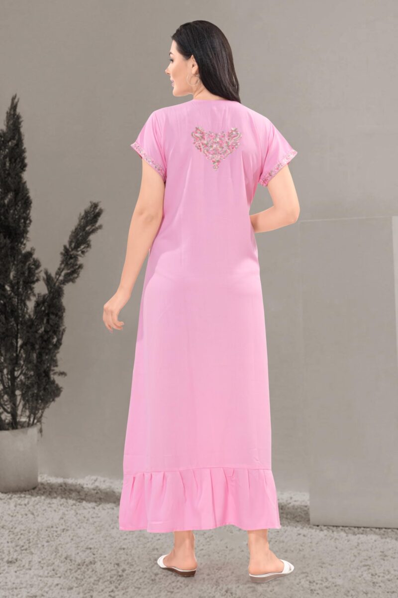 Soulemo Women's Solid Alpine Nighty (L - Bust - 44 - Flamingo Pink) 1772AL - Image 5