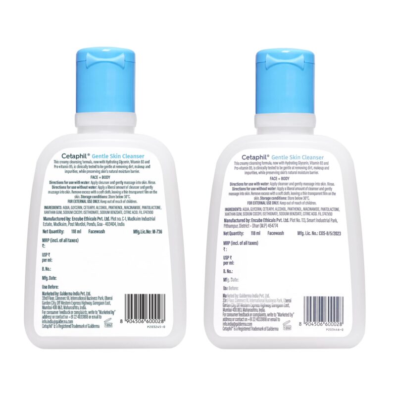 Cetaphil Gentle Skin Hydrating Face Wash 118ml, Paraben Free, Sulphate-Free Gentle Skin Hydrating Cleanser with Niacinamide, Vitamin B5 for Dry to Normal, Sensitive Skin - Image 10