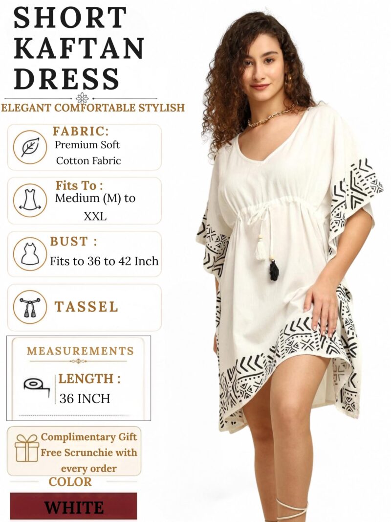 KE KANHA EXPORTS Kaftan Dress for Women Stylish|Boho Beach Wear|Multicolor|Easily fits M to XXL - Image 2