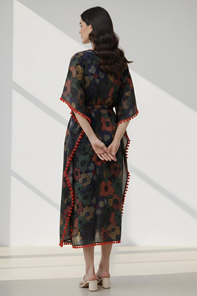 Yash Gallery Womens Cotton Printed Kaftan Midi Dress Ethnic Wear - Image 6