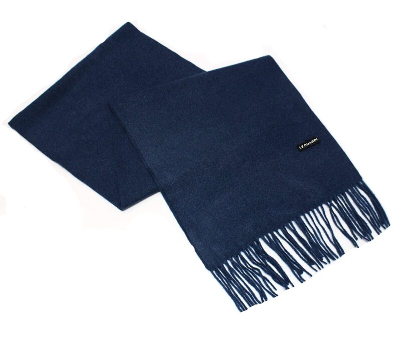 LEONARDI Men's Solid Muffler (Navy) - Image 3