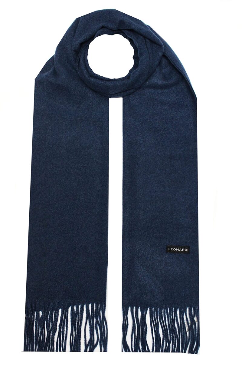 LEONARDI Men's Solid Muffler (Navy)