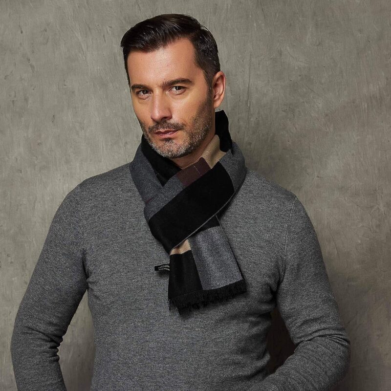 Alexvyan Fashions Multicolor Box Cashmere Mufflers Cum Scarves Cum Stoles Woolen Men and Women Casual Scarf Soft And Warm - Image 3