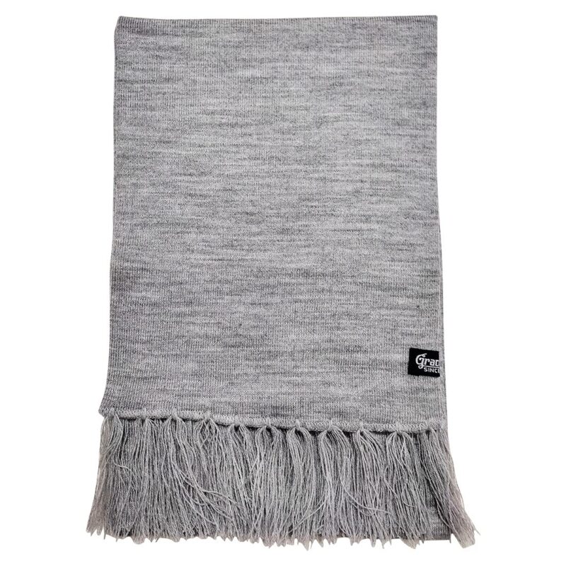 Graceway Mens and Womens 100&% Acro Wool Soft and Warm Plain Solid Muffler for Winter Season (Light Grey) - Image 4
