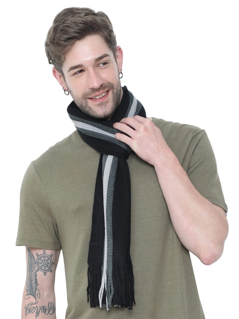 FabSeasons Men & Women Casual Self Design Solid Acrylic Woolen Muffler/Scarf/Stole for Winter, Size 25x240 cms - Image 8