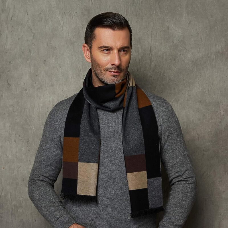 Alexvyan Fashions Multicolor Box Cashmere Mufflers Cum Scarves Cum Stoles Woolen Men and Women Casual Scarf Soft And Warm - Image 2