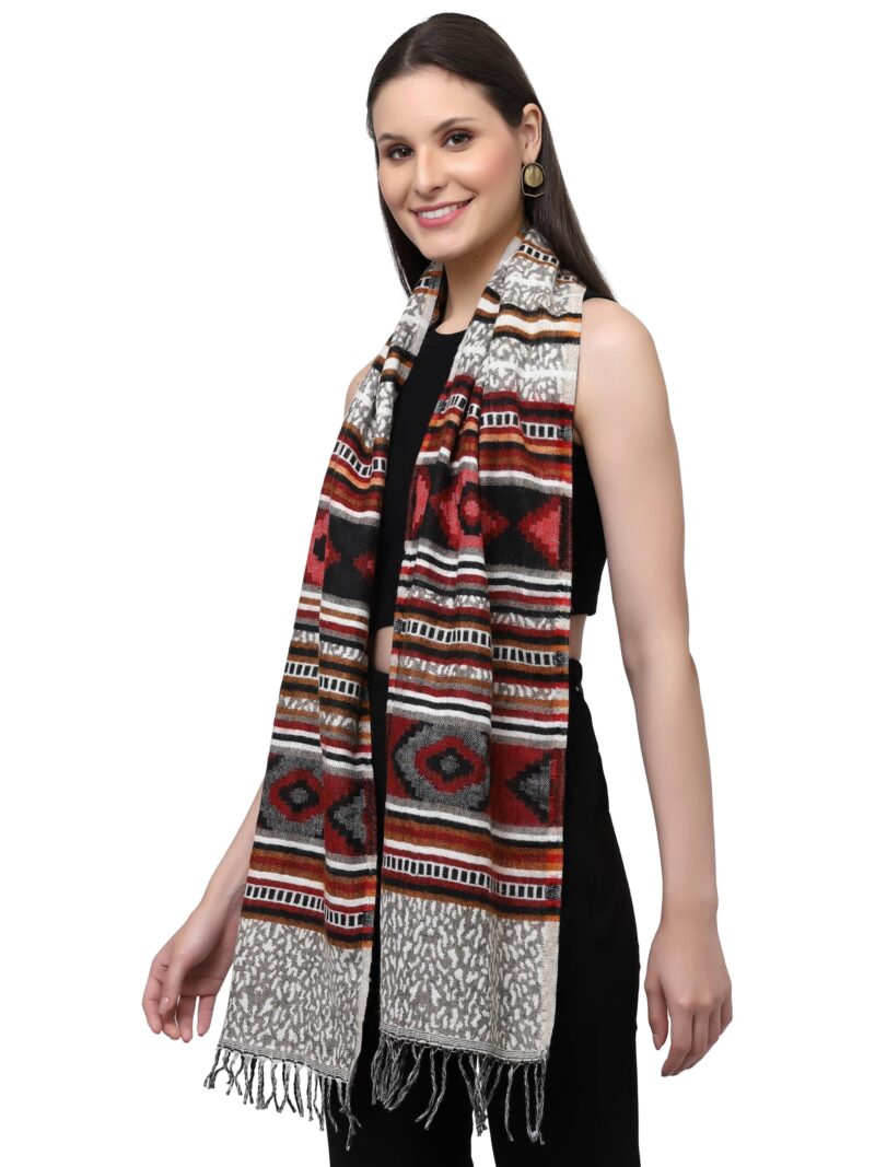 Weavers Villa Acro Wool Women's Muffler (MF-904, Size: 34CM X 200CM)
