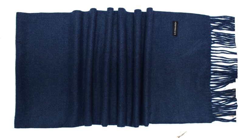 LEONARDI Men's Solid Muffler (Navy) - Image 2