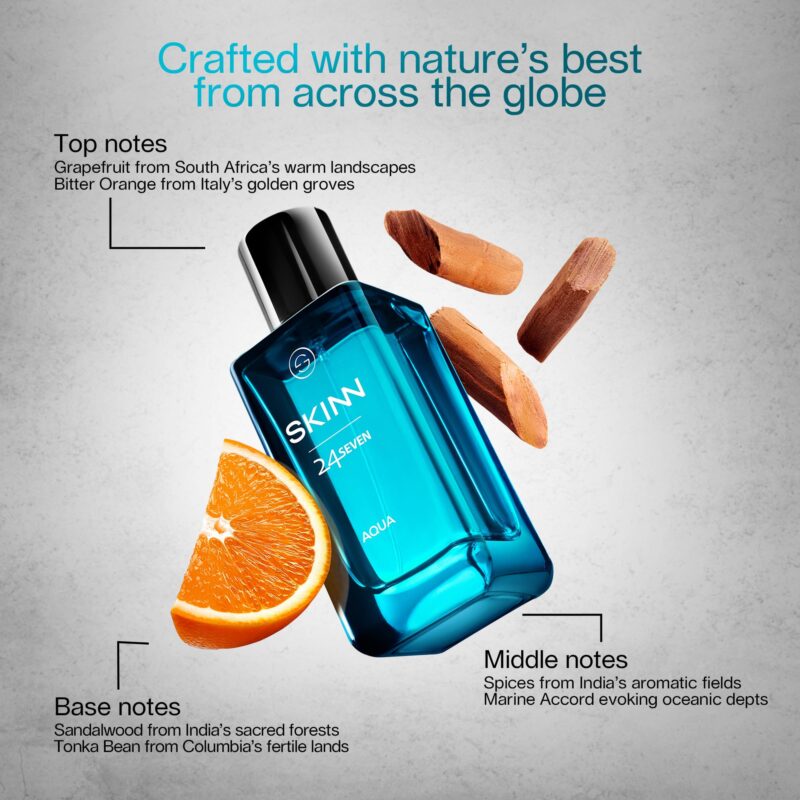 Skinn By Titan | 24Seven Aqua Perfume - 100 Ml | Perfume For Man | Gift for Men | Premium Fragrance | Grooming Essentials | Long Lasting Smell for Men | Eau De Parfum - Image 4