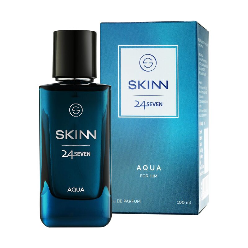 Skinn By Titan | 24Seven Aqua Perfume - 100 Ml | Perfume For Man | Gift for Men | Premium Fragrance | Grooming Essentials | Long Lasting Smell for Men | Eau De Parfum