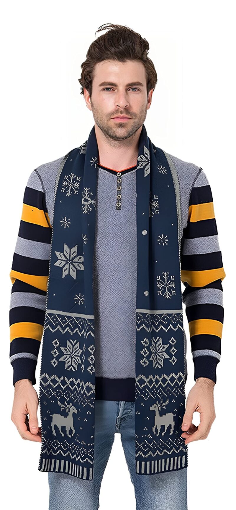 BRANDONN Fashions Designer Woolen Mens Woolen Mufflers/Scarf/Stoles (L 66 x B 10 inches)