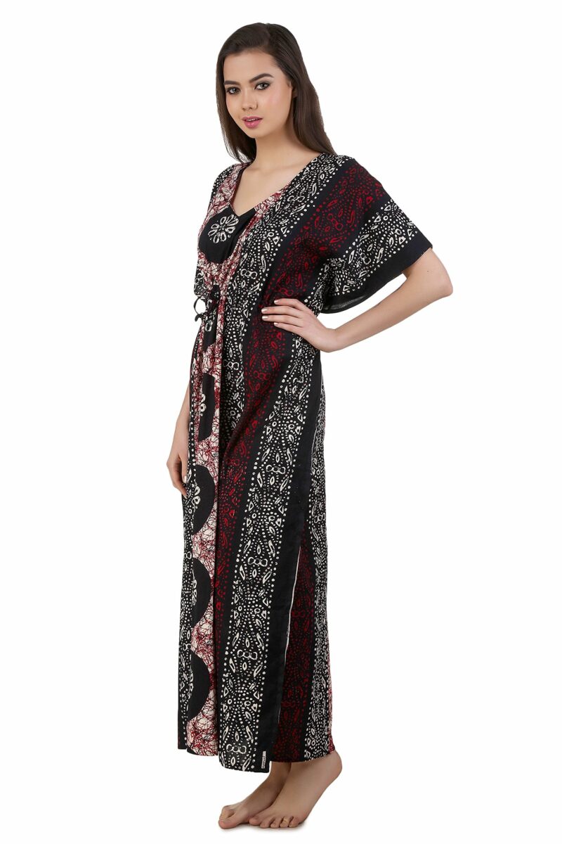 Masha Women's Cotton-Kaftan Black - Image 3
