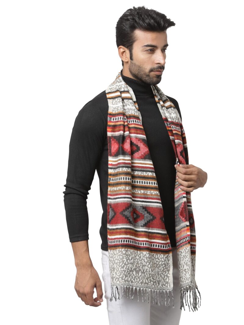 Weavers Villa Acro Wool Men's Muffler (MF-904, Size: 34CM X 200CM) - Image 2