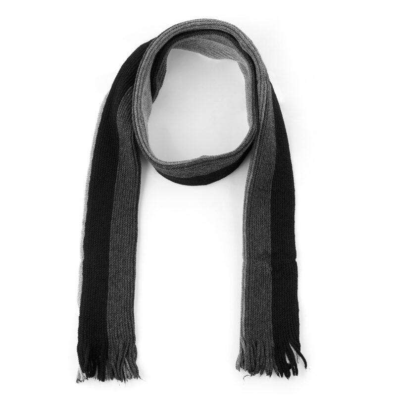 Kalaneet 1 pc Black Grey Striped woolen Muffler for Man and Women - Image 6