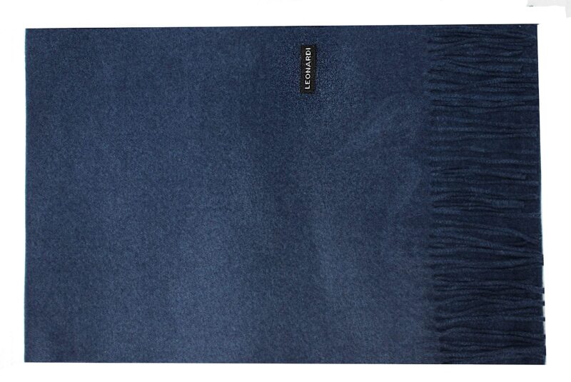 LEONARDI Men's Solid Muffler (Navy) - Image 4