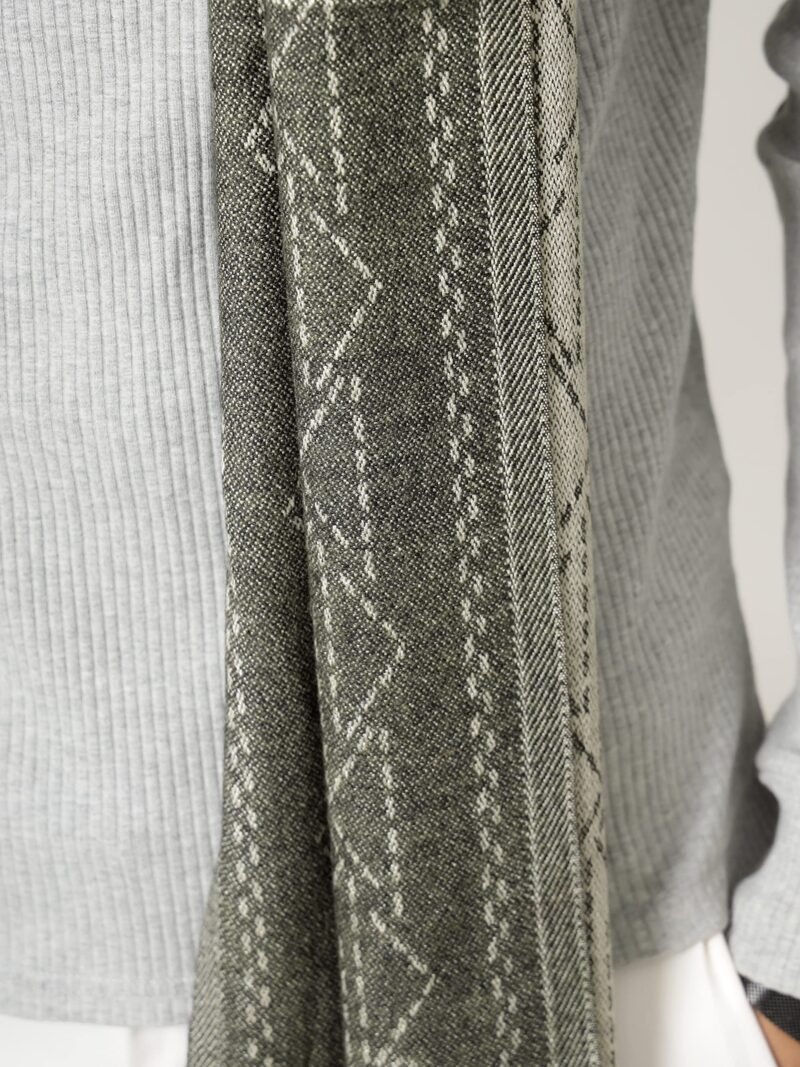 Ravaiyaa - Attitude is everything Indian Casual Woolen Muffler Winter Wool Muffler Scarf for Men's (Dark Olive Green) - Image 4
