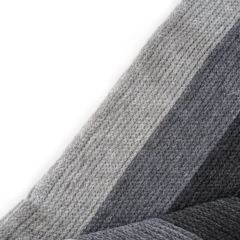 Kalaneet 1 pc Black Grey Striped woolen Muffler for Man and Women - Image 2