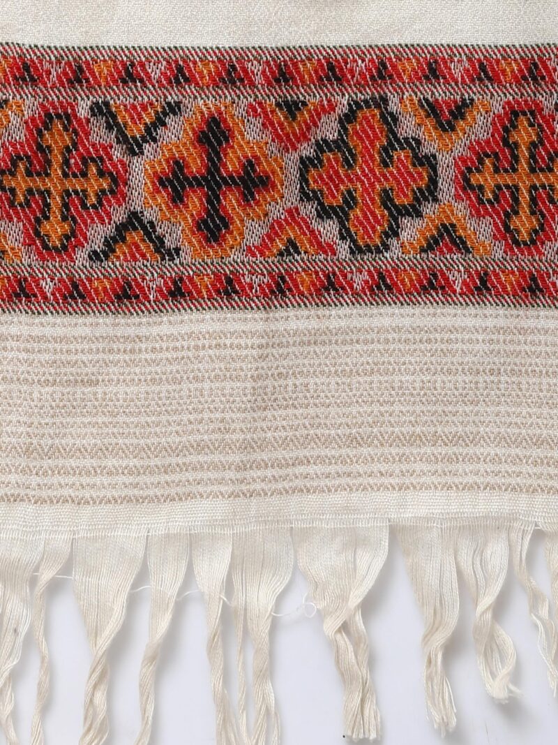 Weavers Villa Acro Wool Women's Muffler (MF-902,Cream Size: 34CM X 200CM) - Image 7