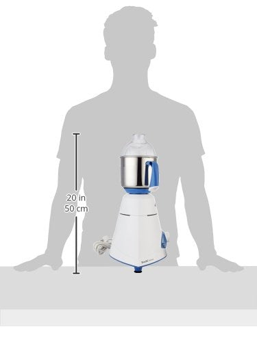 Preethi Blue Leaf Diamond Mixer Grinder, 750 Watt 3 Jars + Flexi Lid, White - Image 3