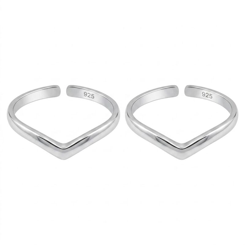 Parnika 925 Sterling Silver Adjustable Toe Rings for Women | Comfort Fit Band Design | Pure 92.5 Silver Chandi Bichiya | Certificate of Authenticity Included (Wave) - Image 6
