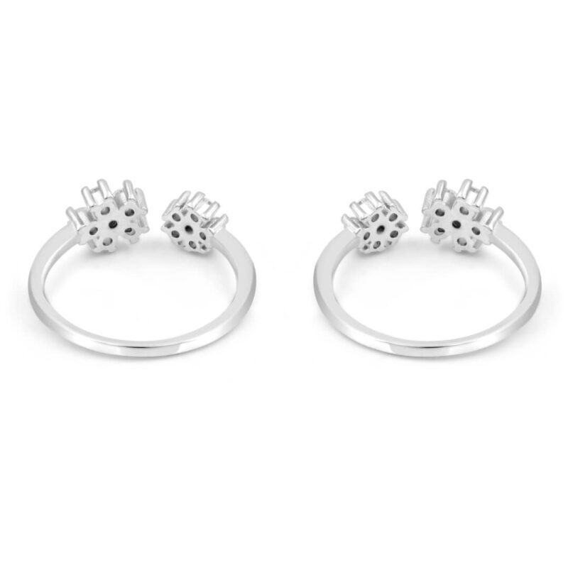 Zarkan 925 Sterling Silver Beauty Blocks Toe Rings, Adjustable | Chandi Bichiya | Gift for Women & Girls | Certified Authentic Hallmark & 925 Stamp - Image 4