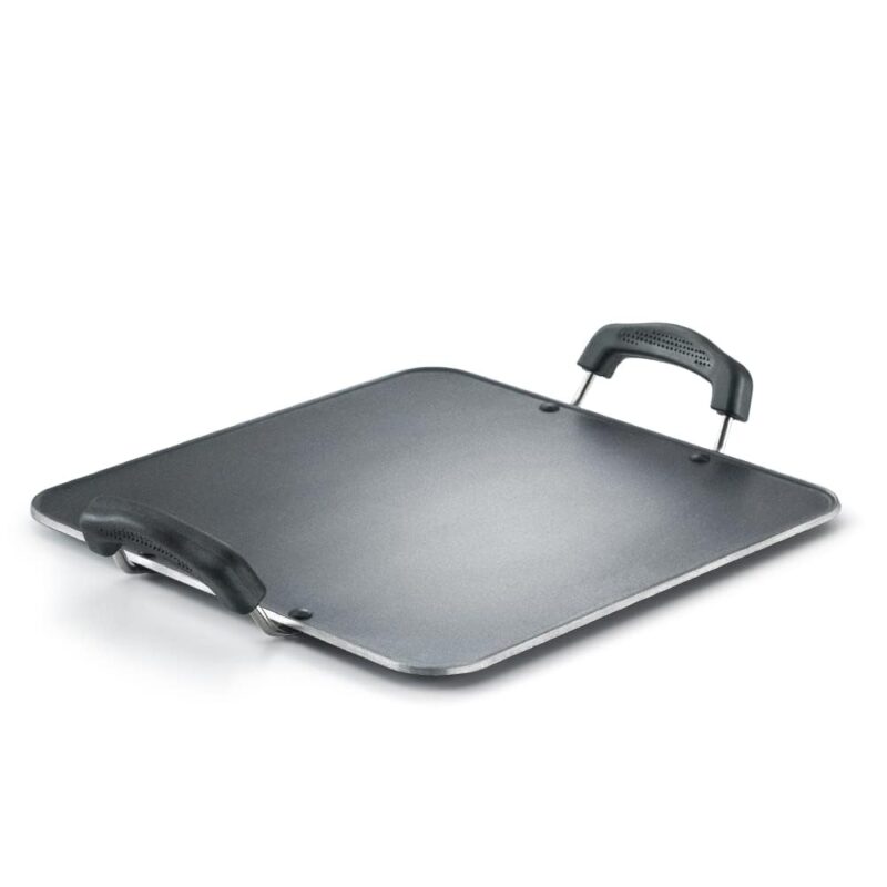 Aluminium Omega Select Plus Residue Free Non-Stick Heavy Gauge Square Tawa, 30 cm, Black